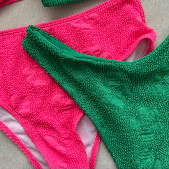 NEW full bikini set green floral swimwear with adjustable straps - Picture 12 of 12